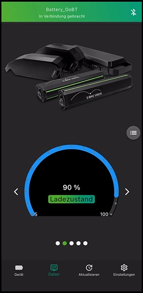 App Ansicht - Ladezustand grafisch dargestellt